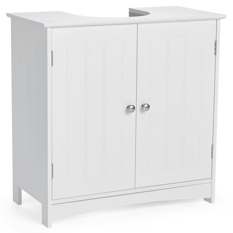 image 1 of VonHaus Holbrook White Under Sink Bathroom Cabinet