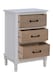 image 3 of Interiors by Premier 3 Drawer White Chest Dresser, Renewable Pine Wood End Table, Shaker-Inspired Design with Contrasting Drawers | White