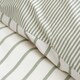 image 4 of Bianca Hampton Stripe 200 Thread Count Cotton Reversible Duvet Cover Set Green | Green | King