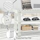 image 7 of HOMCOM 3-Tier Open Shoe Rack Hidden Storage Wood Frame Wide Shelves White White