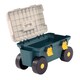 image 7 of Outdoor Garden Rolling Tool Cart Storage Box with Rotating Seat | Green