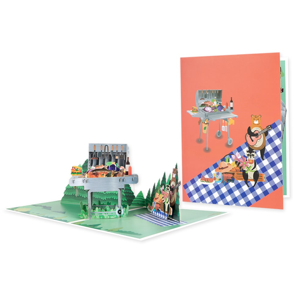 image 1 of Grill & Chill 3D Barbecue Pop Up Greeting Card
