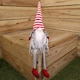 image 4 of 54cm Festive Christmas Haired Gonk with Dangly Legs in Striped Hat
