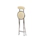 image 9 of White Padded Folding High Chair Breakfast Kitchen Bar Stool Seat | White