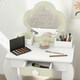 image 6 of ZONEKIZ Kids Vanity Table Set, Beauty Flower Design, for Ages 3-6 Years - White White