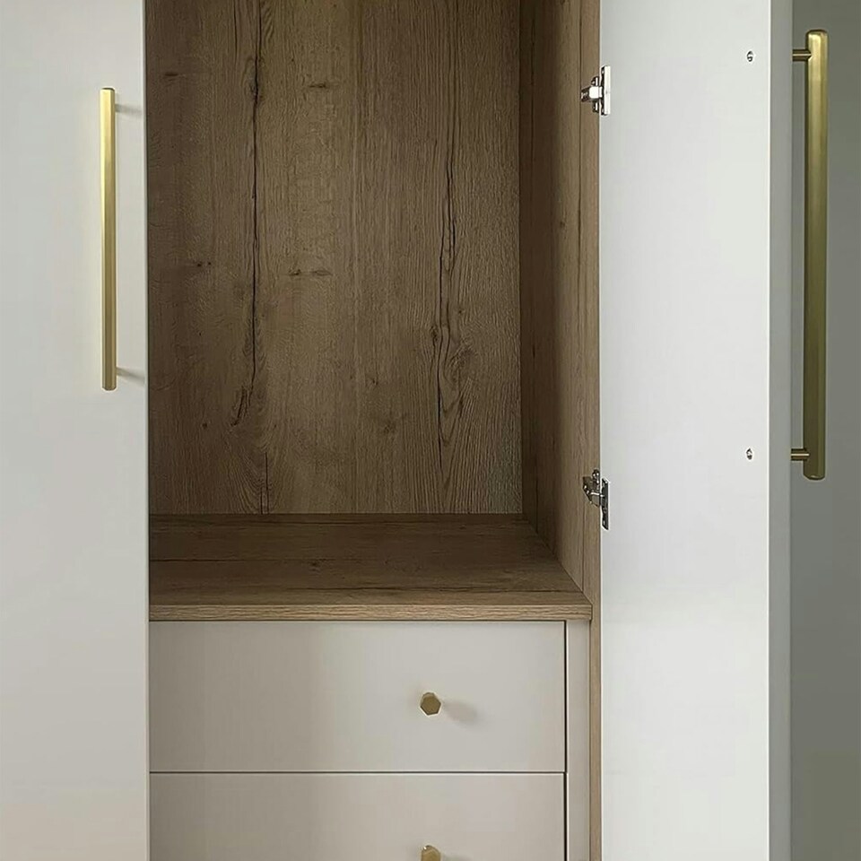 image 1 of Pushka Home Solid Brass Hexagon Bar Handle 384mm - Brushed Gold Finish Gold