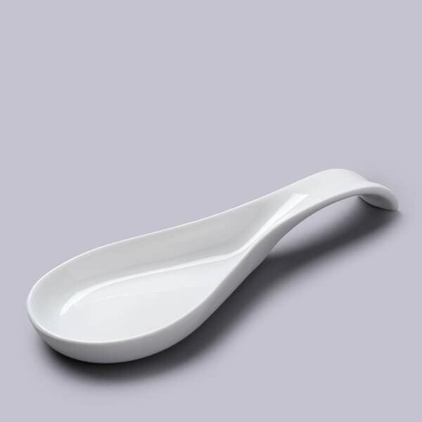 WM Bartleet & Sons Porcelain Spoon Rest in White