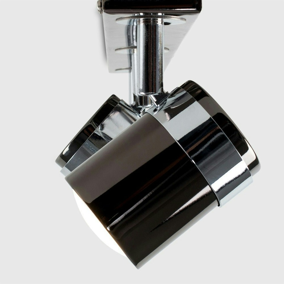 image 1 of ValueLights Rosie Spotlight 3 Way Black Chrome Ceiling Bar Spotlight | Black