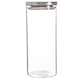 image 4 of Argon Tableware Glass Storage Jars - Silver Lid - 1.5 Litre - Modern Round Scandi Organisation Container Glass Jar - Set of 3
