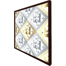 Egyptian hieroglyphs in gold & silver (Picture Frame) Brown | XS