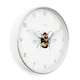 image 3 of Acctim Bee Wall Clock Quartz Chrome Effect Foil Embossed Arabic Dial 30cm Chrome | White