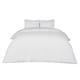 image 1 of OHS Embossed Geometric Textured Duvet Cover and Pillowcase Set, King - White