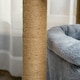 image 8 of PawHut Cat Scratching Post with Bed House Perch Toy for Indoor Cats, Grey