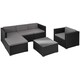 image 1 of Garden Furniture Set Lignano - modular sofa with armchair, stool, coffee table | Black | black | 179 x 150 x 65 cm | 1