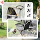 image 10 of PawHut Pet Stroller Pushchair Carrier for Cat Puppy with 3 Wheels Grey