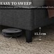 image 7 of Yaheetech 120 x 190 cm Small Double Upholstered Bed Frame-Dark Grey