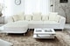 image 2 of The 3 Seater Nova Lounger Right Corner Sofa in Grey or Cream | Cream | One Size