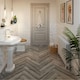 image 1 of PACK OF 15 (Total 15 Units) - Premium 5mm Thick Antique Oak Herringbone Flooring - 126mm (W) x 630mm (L)