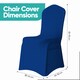image 2 of Chair Cover Spandex Polyester Stretch, Flat Dining Slipcovers - 1pc
