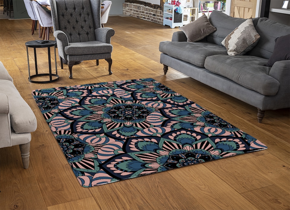 image 1 of Mandalas Pattern Rug | Multi