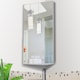 image 2 of HOMCOM Stainless Steel Wall mounted Bathroom Corner Mirror Storage Cabinet Single Door 300mm (W)