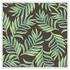Green palm leaves (Picutre Frame) White | L