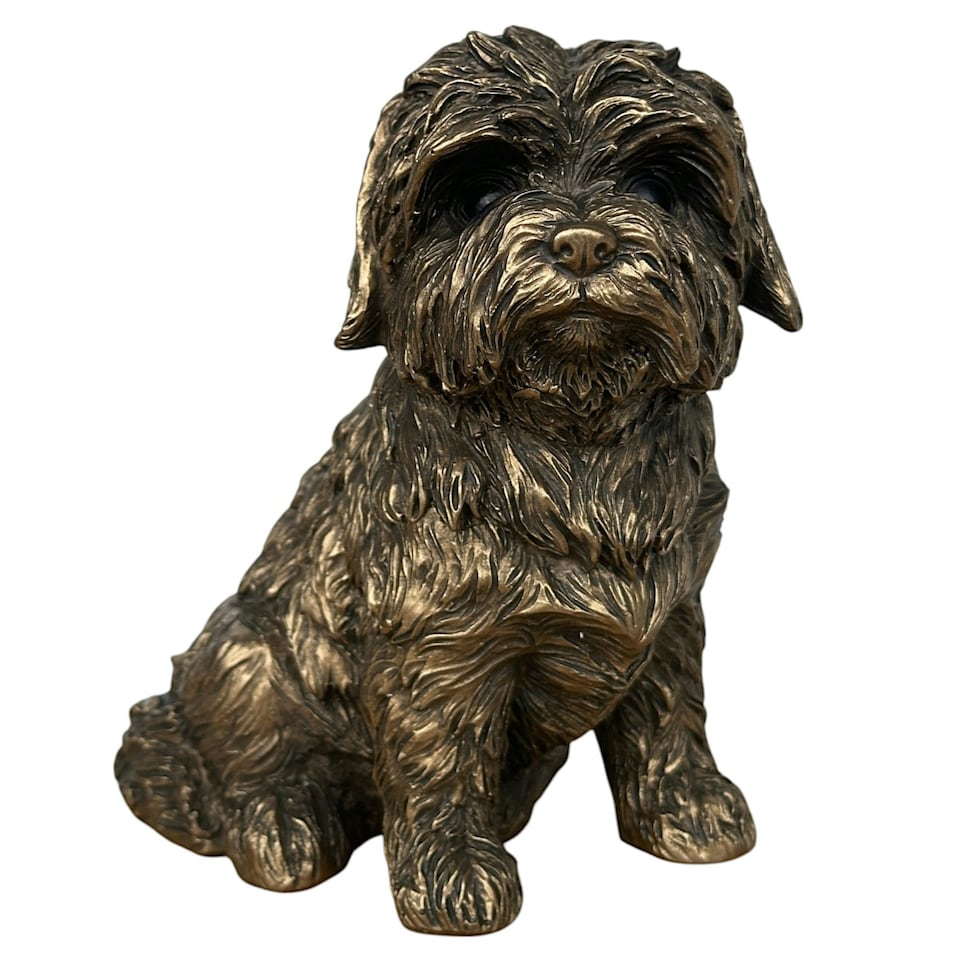 image 1 of Shih Tzu Figurine Leonardo Reflections Bronzed. Gift Boxed