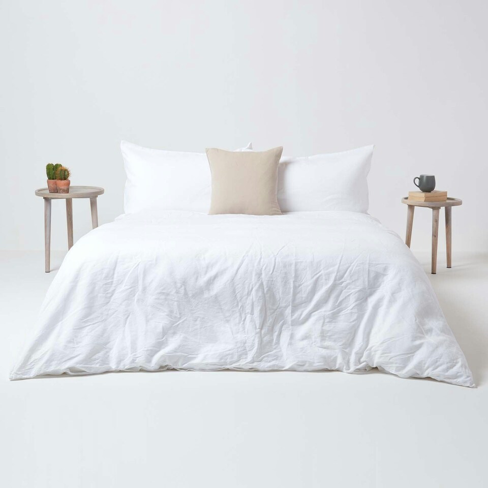 image 1 of Homescapes Natural European Size Linen Pillowcase - 40 x 40 cm Cream