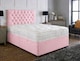image 2 of Side Lift 5ft Kingsize Pink Plush Ottoman Bed With Headboard and Mattress