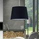 image 4 of Black Cotton 28cm Tapered Cylinder Pendant or Lamp Shade Black