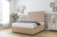 image 3 of Sloomy Manhattan Pebble Plush Divan Bed Base No Drawers With 26 Inch Strutted Headboard | Brown | Pebble | Single | 1