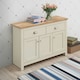 image 2 of Lisbon Sideboard with 3 Doors & 2 Drawers Cream & Oak