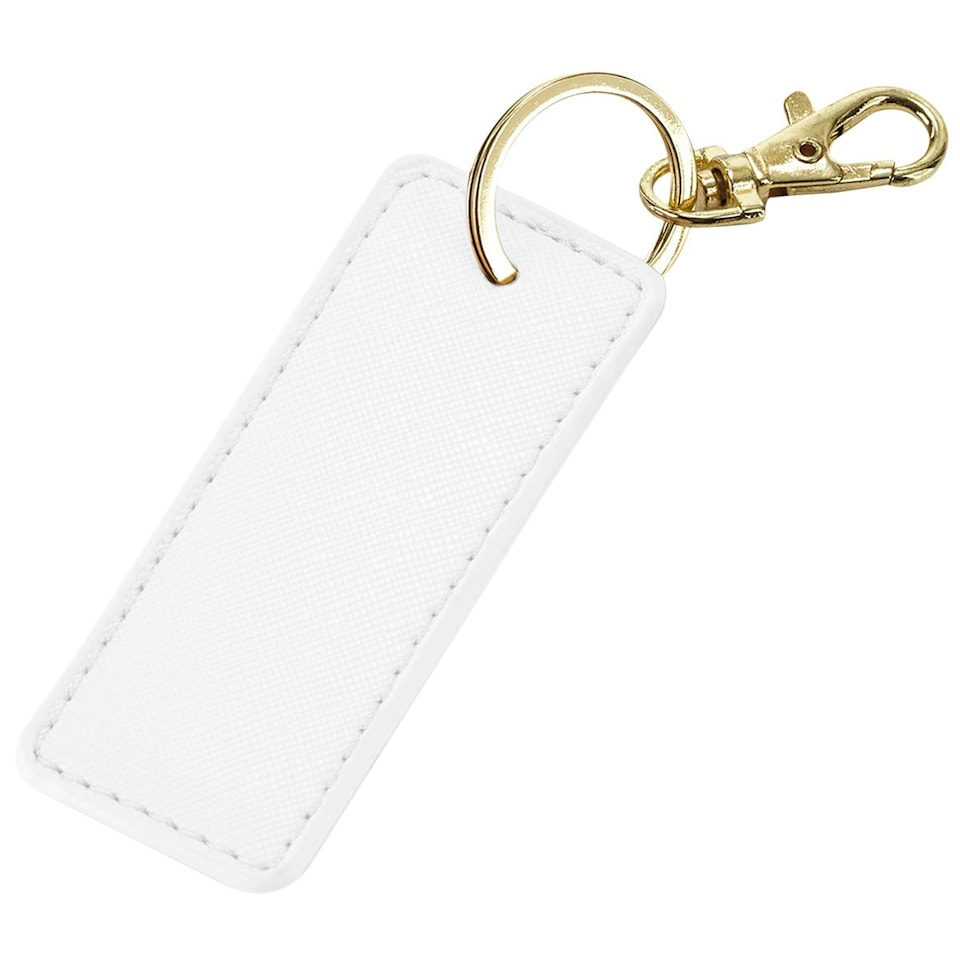 Bagbase Boutique Leather-Look PU Keyclip - Soft White - One Size