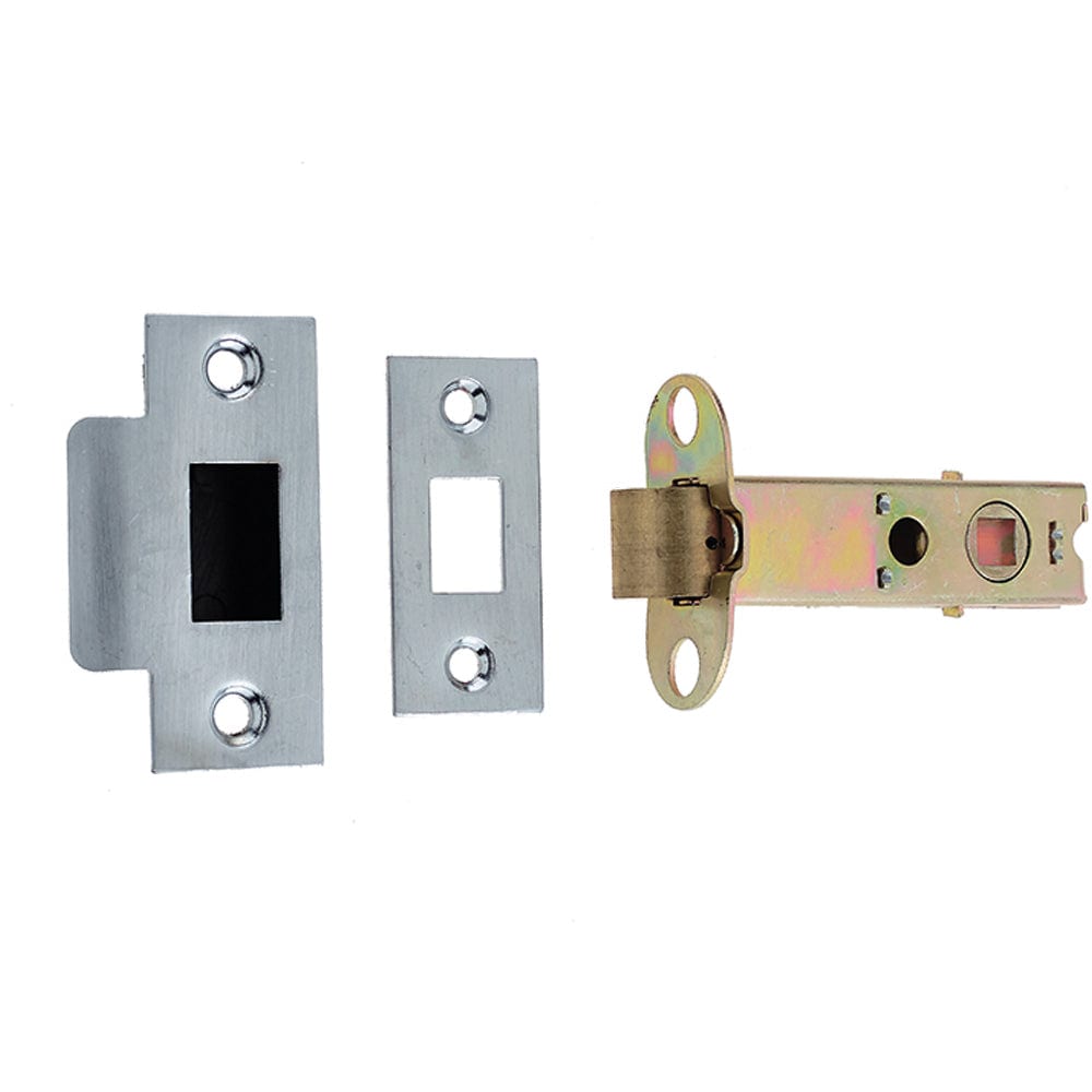 High-Quality Double Sprung Tubular Latches 150mm in Polished Brass and Satin Chrome Finish