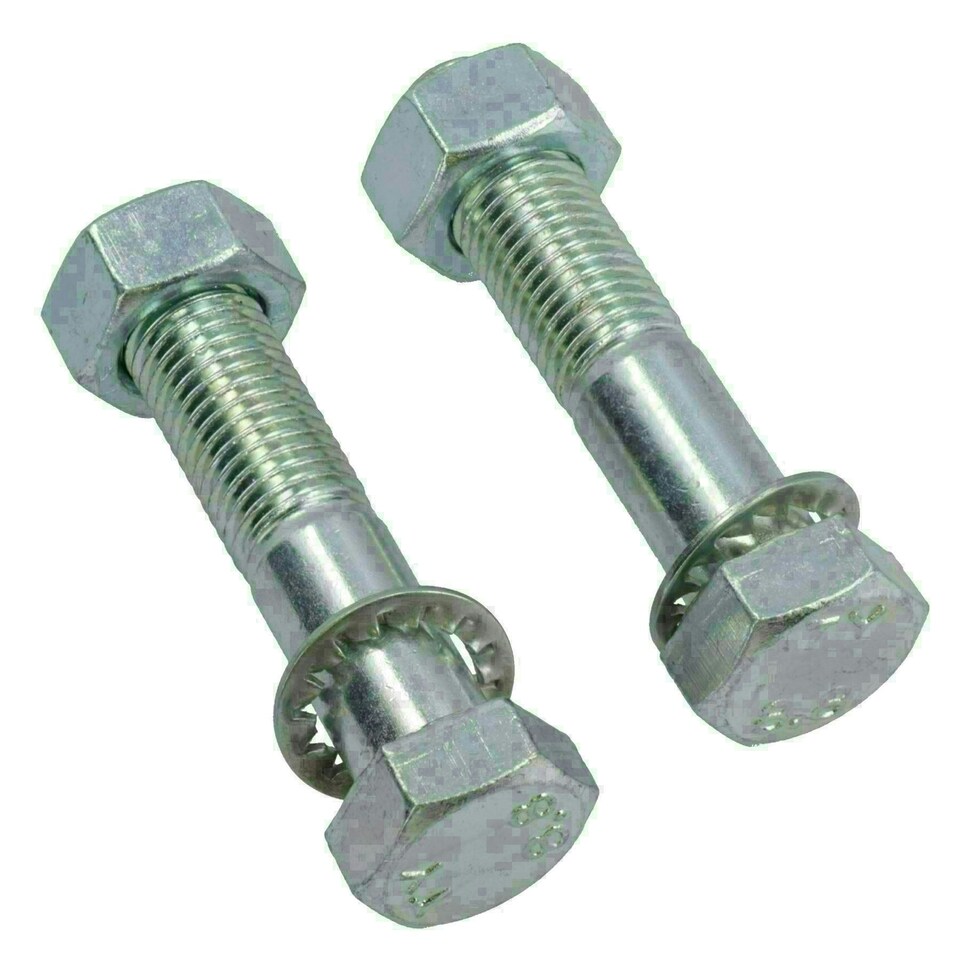 image 1 of M16 (16mm) x 75mm High Tensile Tow Bar Ball Fixing Bolts Washers + Nuts 2 Pack