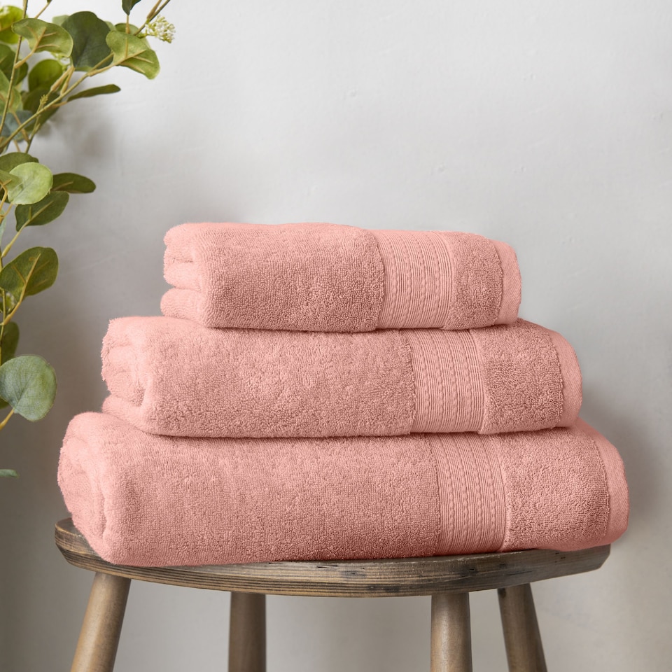 image 1 of Bianca Supima Cotton Towel | Pink | Bath sheet