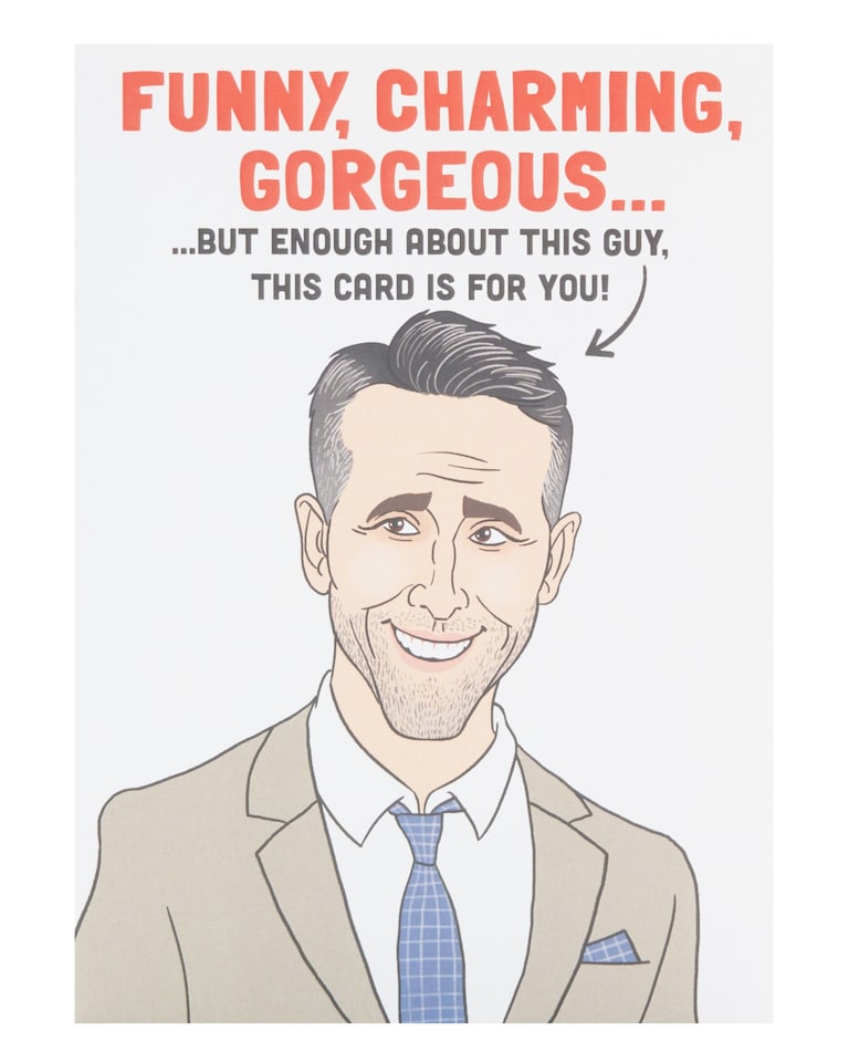 image 1 of Humour Birthday Card - Ryan Reynolds