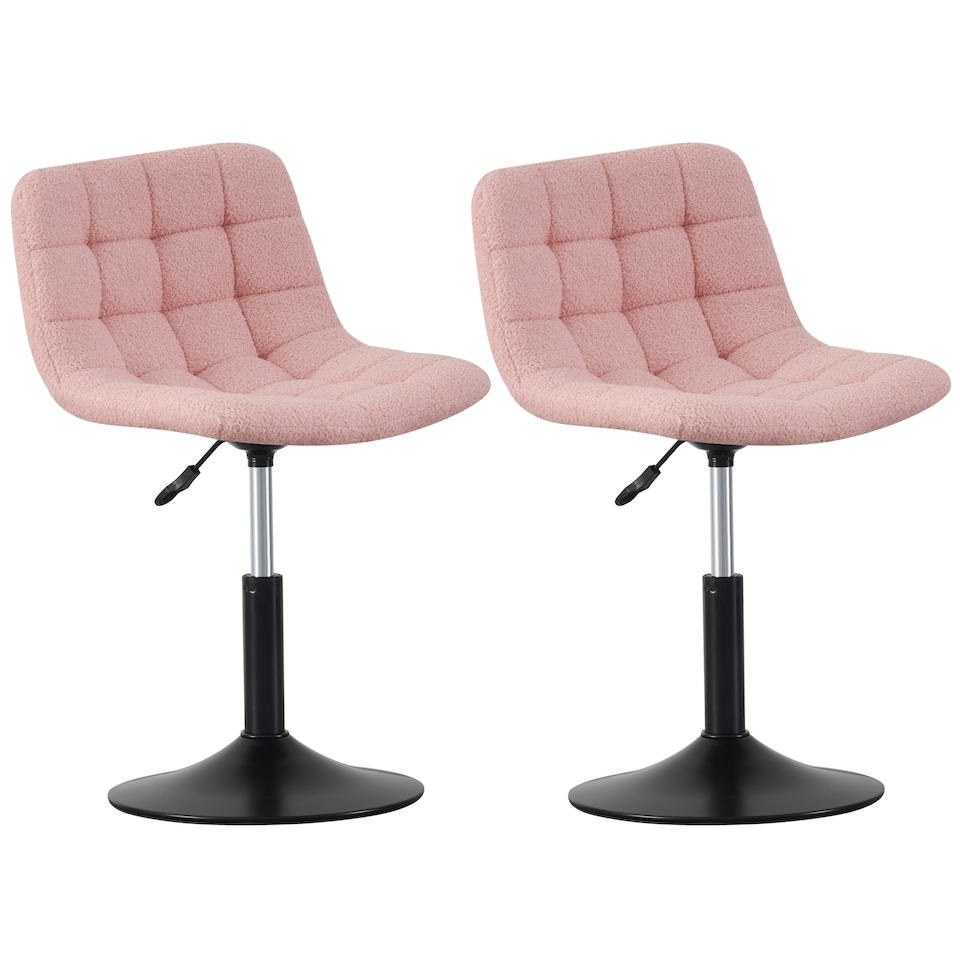 image 1 of MCC Direct Bouclé Fabric Swivel Dressing Table Chair Vanity Accent Stool Drake