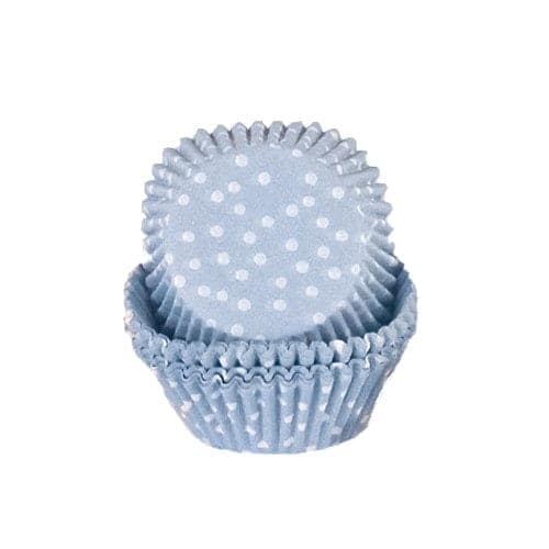 Dots Baby Blue Cupcake Cases - Pack of 72
