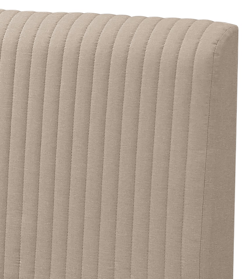 image 1 of 5ft King Size Linen Colour Finish Fabric Upholstered 3 Drawer Storage Bed Frame | Cream | Linen | King