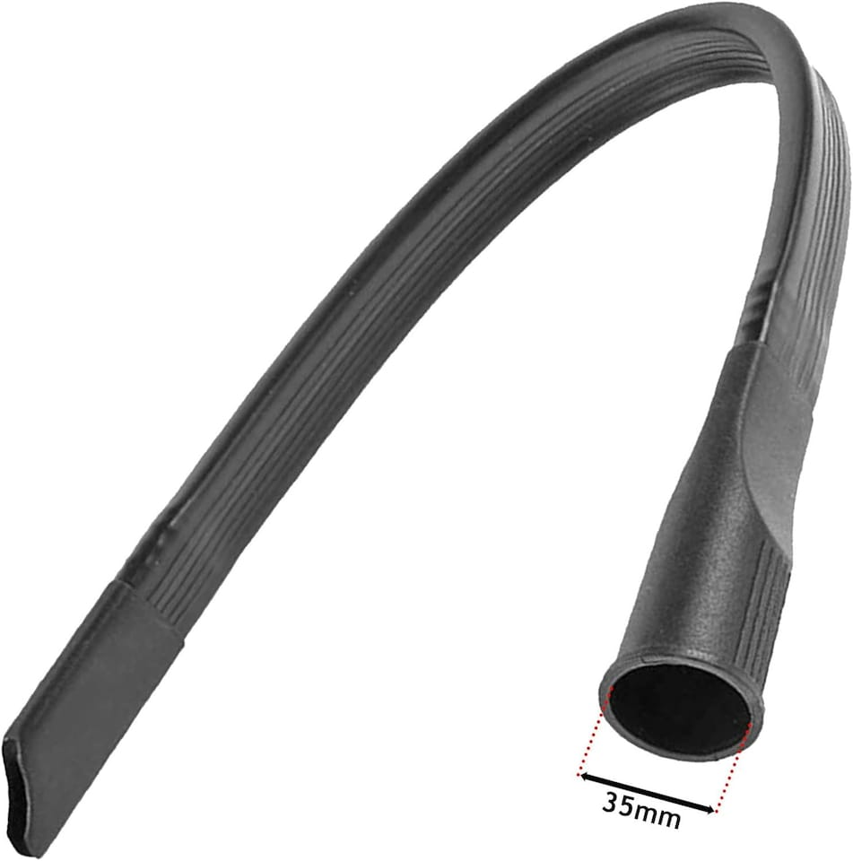 image 1 of SPARES2GO Car Cleaning Valet Kit Long Flexible Crevice Tool Compatible with Titan 16L 20L 30L 40L Vacuum Cleaner (35mm)
