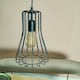 image 1 of ValueLights Edmund Matte Black Pendant Light with Black Hourglass Shade