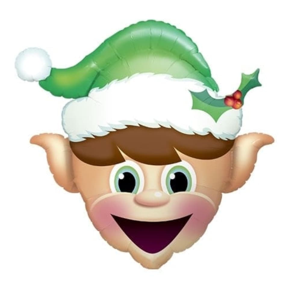 Christmas Elf Head Helium Foil Giant Qualatex Balloon 89cm / 35 in