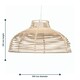 image 5 of First Choice Lighting Katrina Rattan Dome Pendant Lightshade Brown