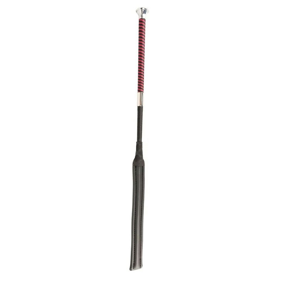 image 1 of Hy Legal Braided Horse Jumping Bat - Black/Burgundy - One Size