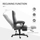 image 4 of Vinsetto High-Back Home Office Chair with Adjustable Height and Footrest, Grey