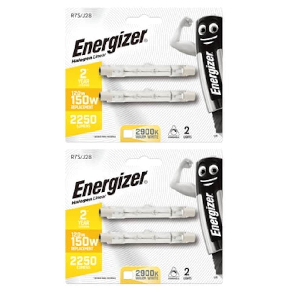 image 1 of Energizer Halogen 78mm R7S Linear 2250lm 120W 2900K (Warm White) Dimmable - Pack of 4