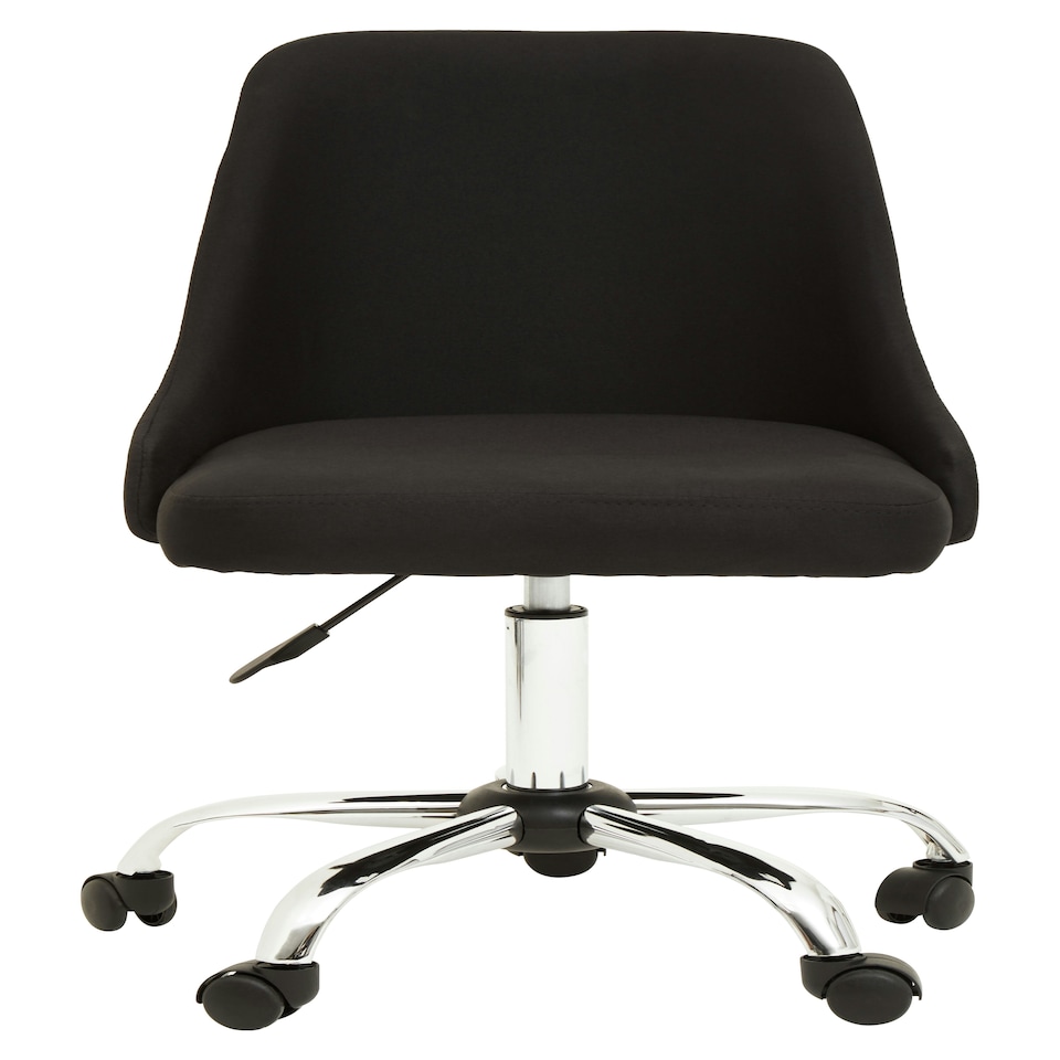 image 1 of Interiors by Premier Brent Black And Chrome Home Office Chair