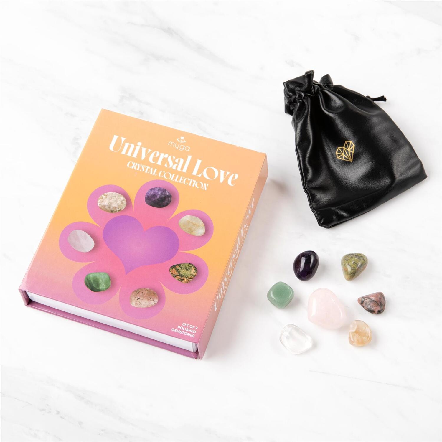 Myga Universal Love Crystal Gift Set in Orange