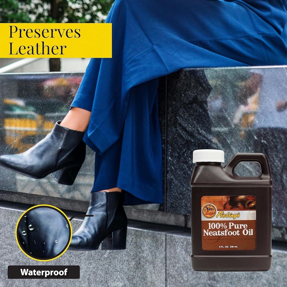 image 1 of Fiebing's Pure Neatsfoot Oil - Traditional Leather Conditioner 8oz | Clear